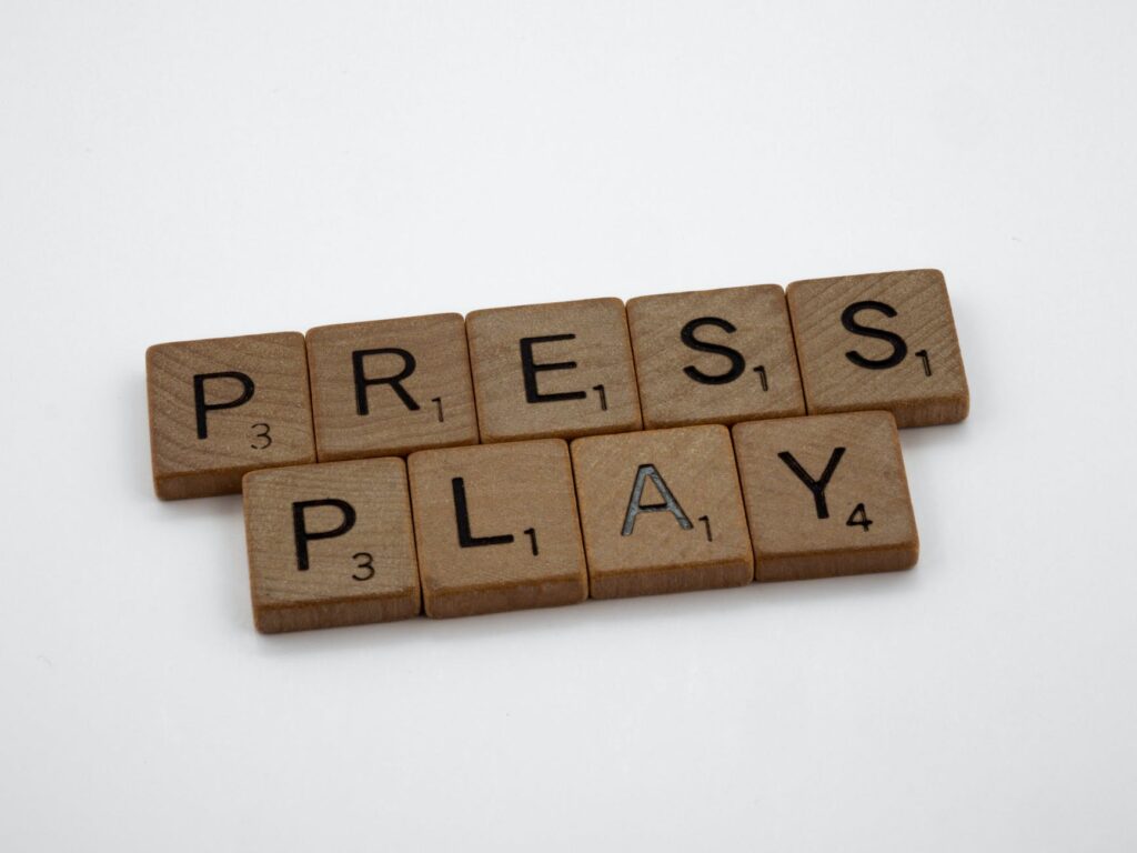 scrabble tiles on a white background